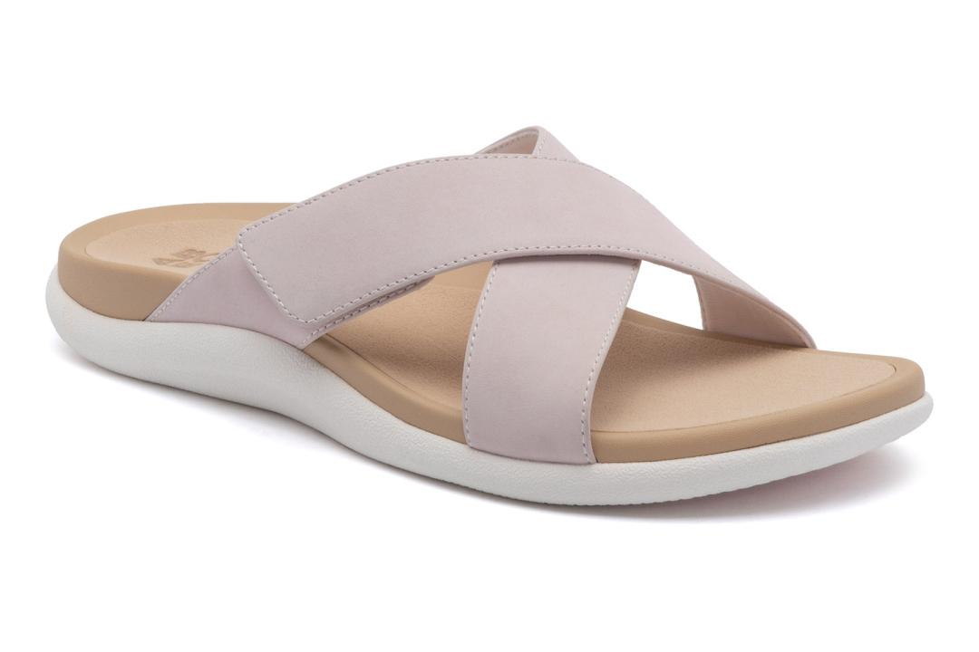 Laguna Slide Pink Leather | Women ABEO Footwear Sandals