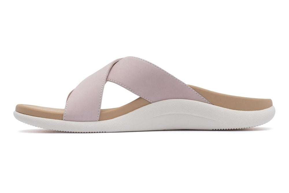 Laguna Slide Pink Leather | Women ABEO Footwear Sandals