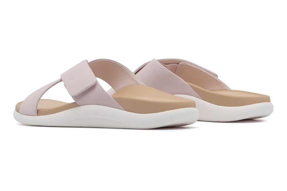 Laguna Slide Pink Leather | Women ABEO Footwear Sandals