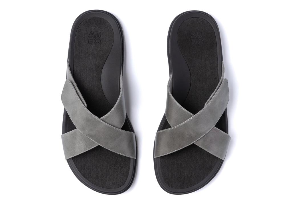 Laguna Slide Silver Leather | Women ABEO Footwear Sandals