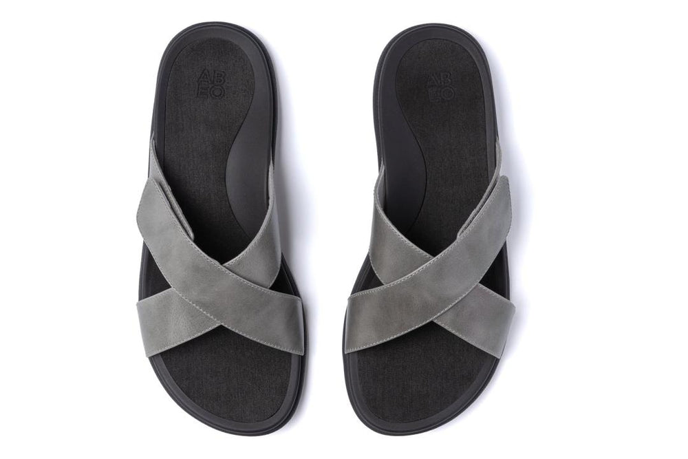 Laguna Slide Silver Leather | Women ABEO Footwear Sandals