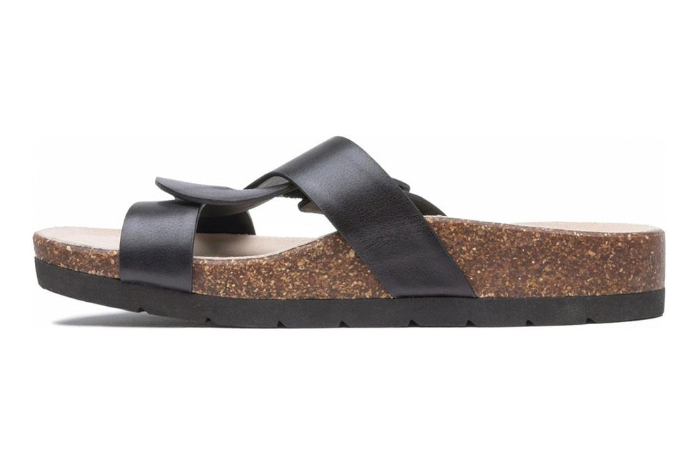 Lanai Slide Black Nubuck | Women ABEO Footwear Sandals