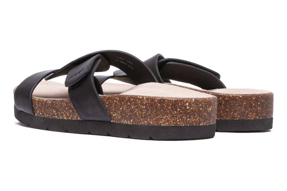 Lanai Slide Black Nubuck | Women ABEO Footwear Sandals