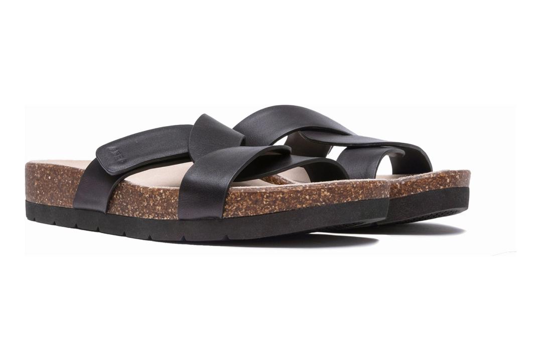 Lanai Slide Black Nubuck | Women ABEO Footwear Sandals