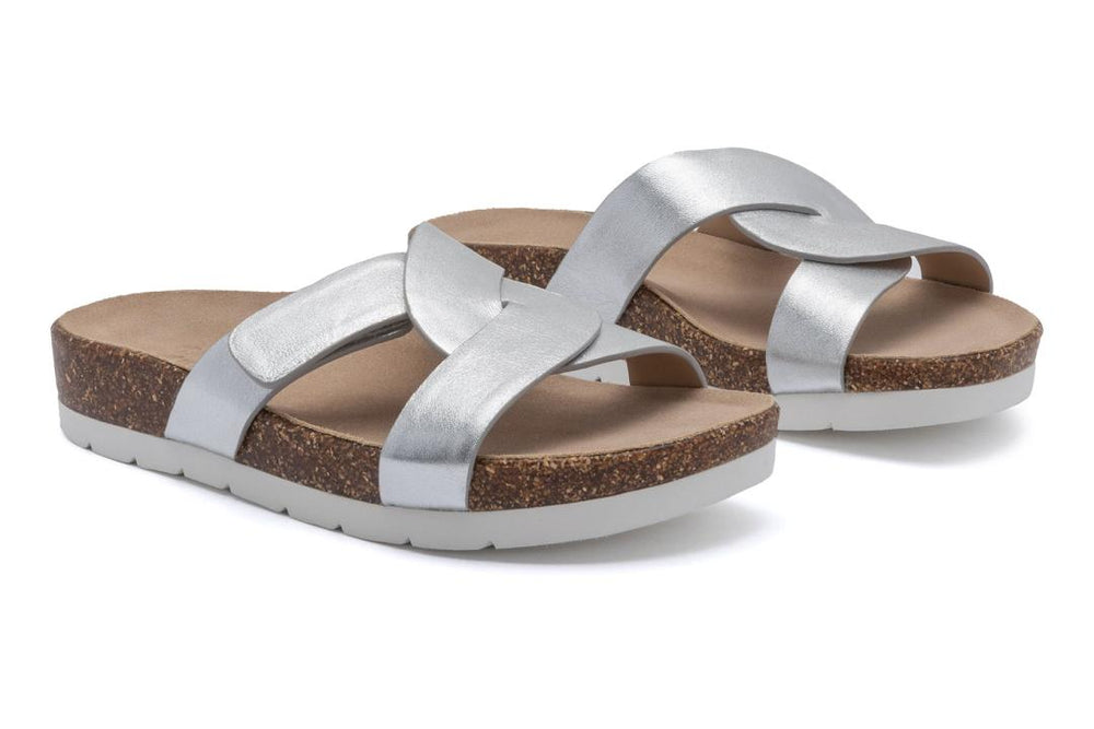 Lanai Slide Silver | Women ABEO Footwear Sandals