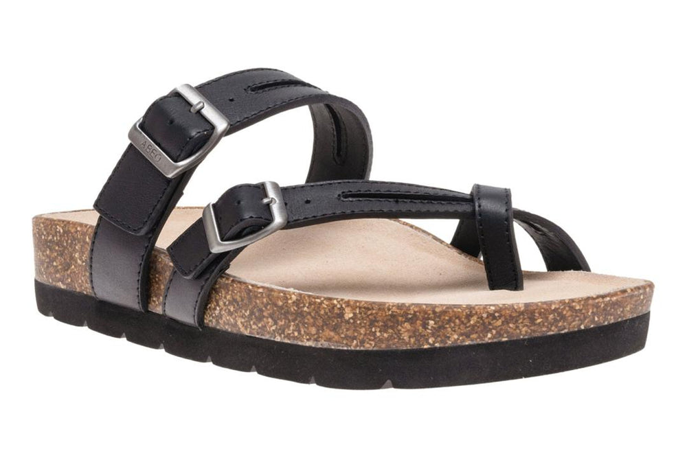 Lanai Thong Sandal Black Nubuck | Women ABEO Footwear Sandals