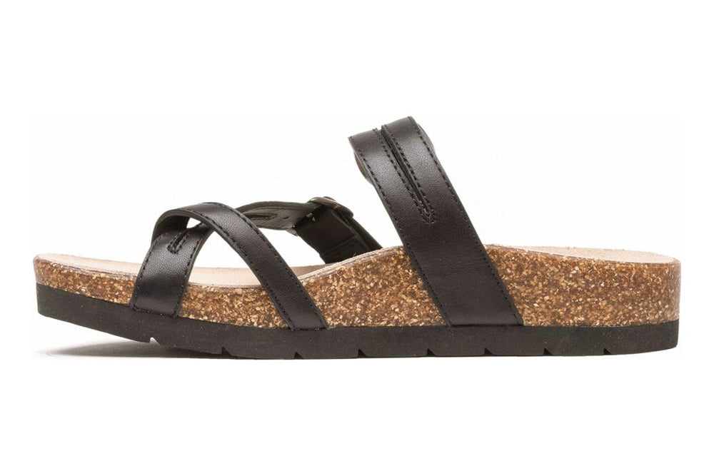 Lanai Thong Sandal Black Nubuck | Women ABEO Footwear Sandals
