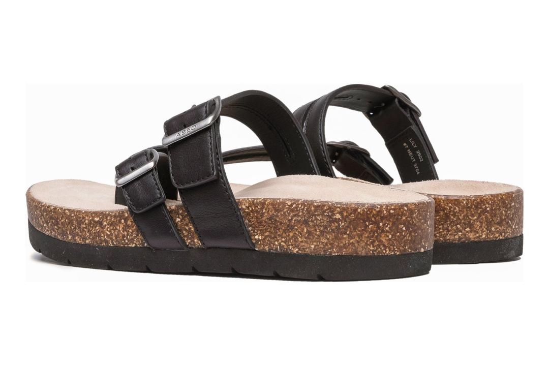 Lanai Thong Sandal Black Nubuck | Women ABEO Footwear Sandals
