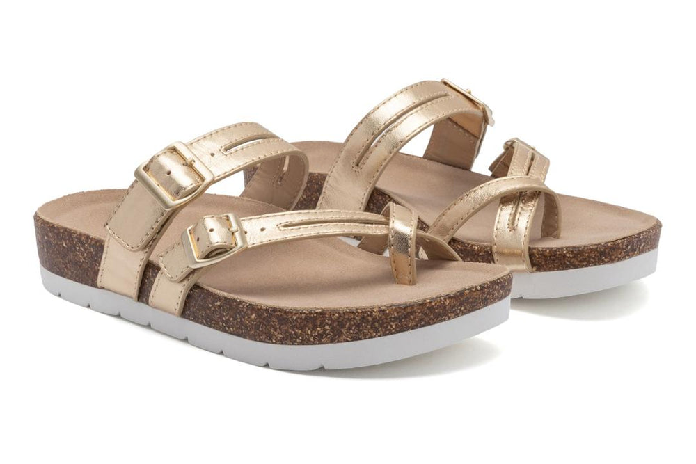 Lanai Thong Sandal Light Gold | Women ABEO Footwear Sandals