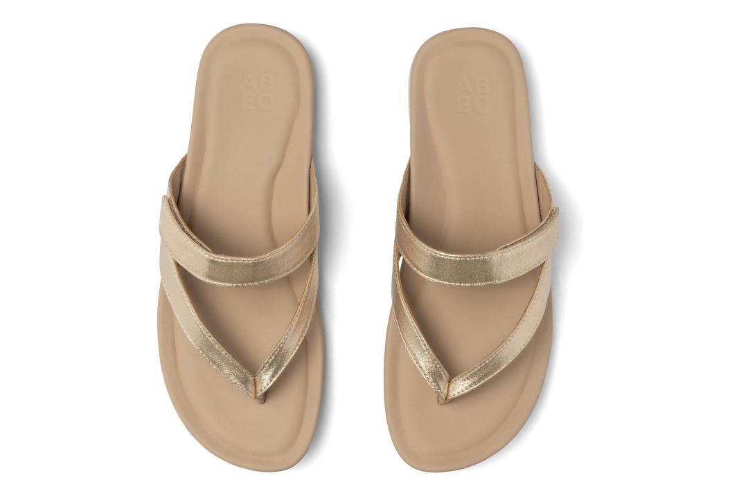 Oasis Thong Sandal Light Gold | Women ABEO Footwear Sandals