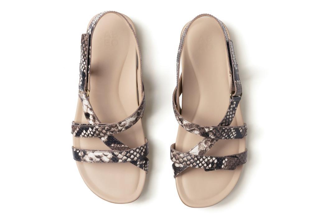 Ollie Natural Snake | Women ABEO Footwear Sandals