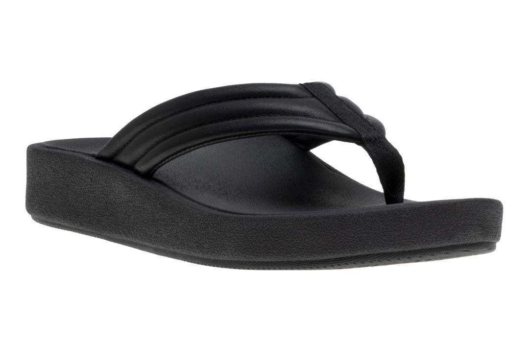 Paseo Thong Sandal Black | Women ABEO Footwear Sandals