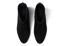 Plaza Back Zip Black Suede | Women ABEO Footwear Boots
