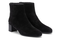 Plaza Back Zip Black Suede | Women ABEO Footwear Boots