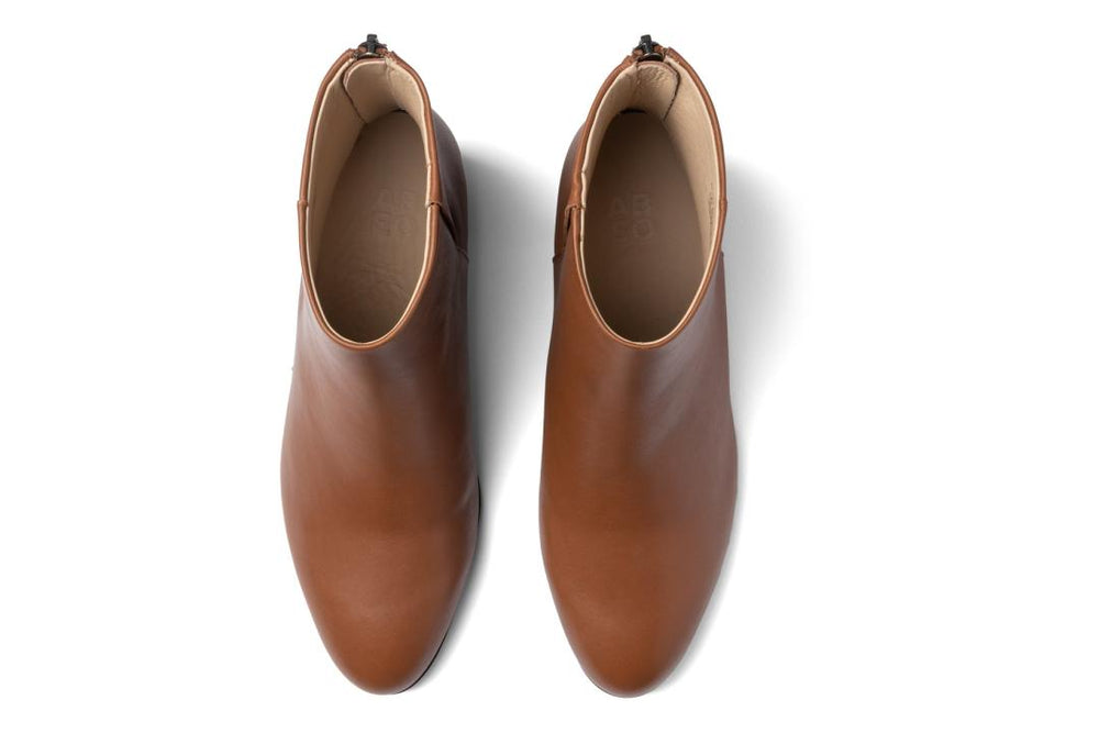 Plaza Back Zip Dark Tan | Women ABEO Footwear Boots