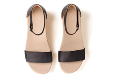 Riviera Ankle Sandal Black Nubuck | Women ABEO Footwear Sandals