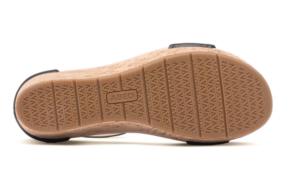 Riviera Ankle Sandal Black Nubuck | Women ABEO Footwear Sandals