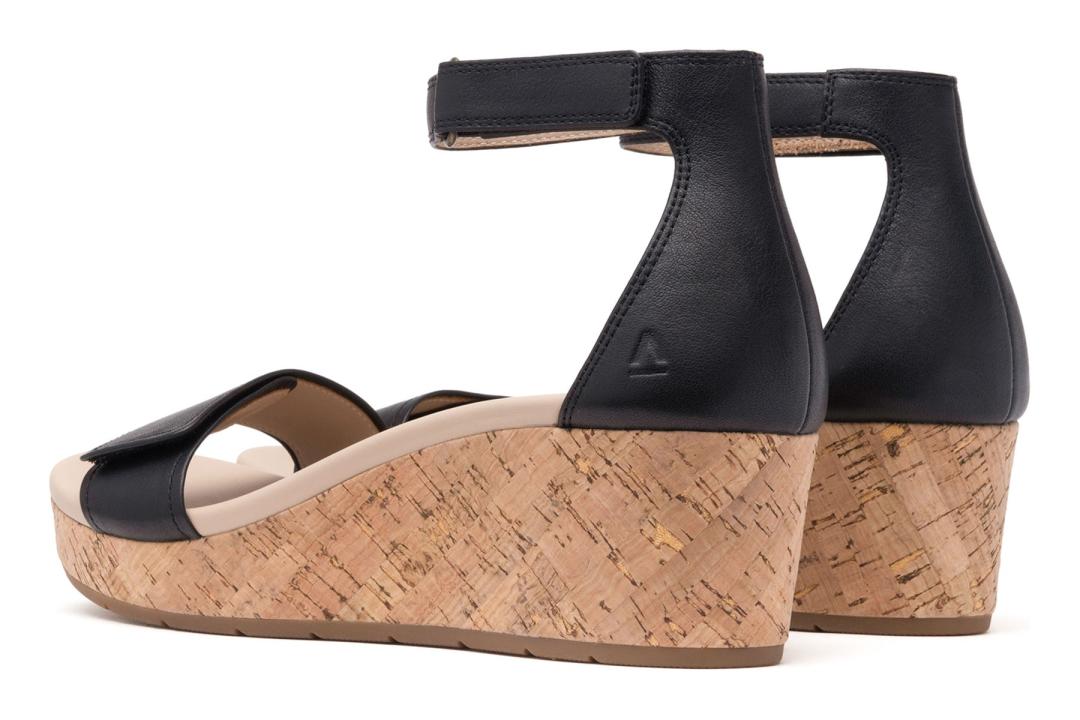 Riviera Ankle Sandal Black Nubuck | Women ABEO Footwear Sandals