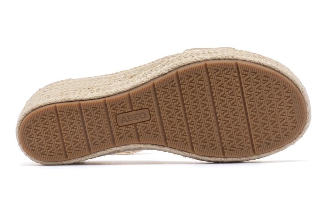 Riviera Ankle Sandal Light Gold Leather | Women ABEO Footwear Sandals