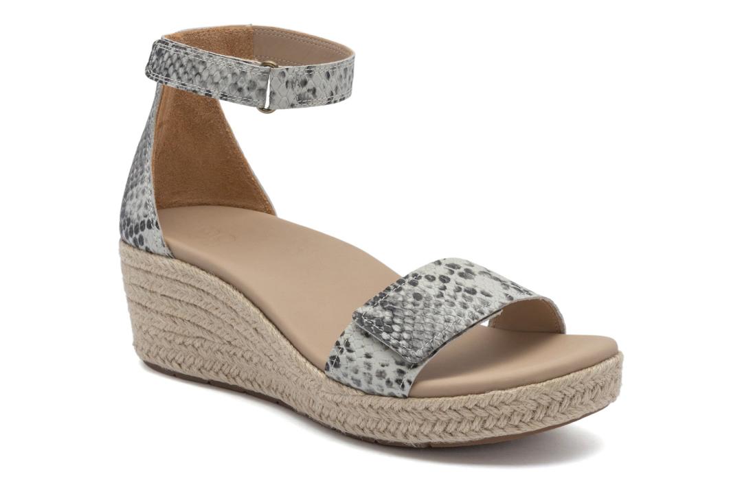 Riviera Ankle Sandal Snake Print Leather | Women ABEO Footwear Sandals
