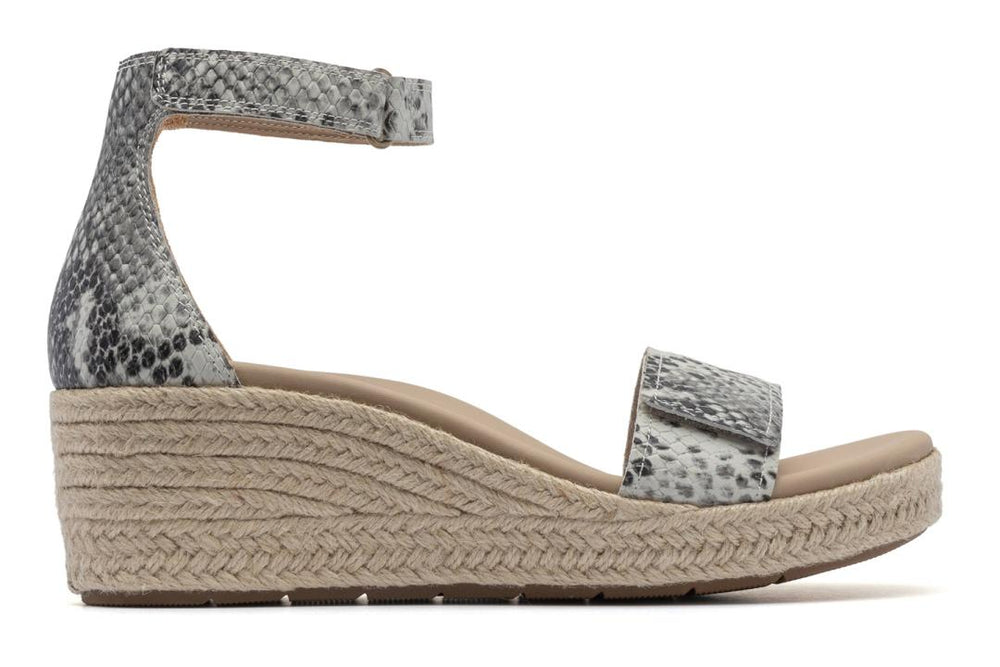 Riviera Ankle Sandal Snake Print Leather | Women ABEO Footwear Sandals