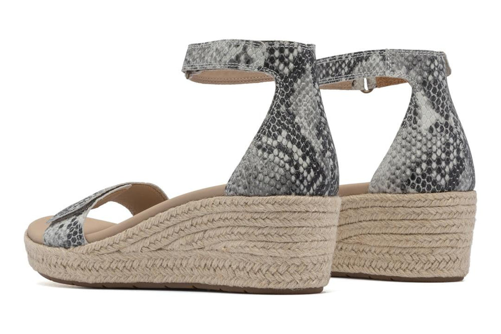 Riviera Ankle Sandal Snake Print Leather | Women ABEO Footwear Sandals