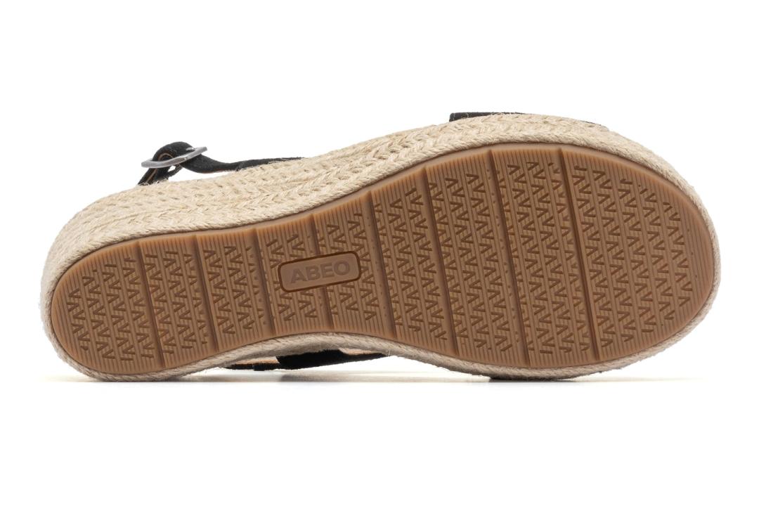 Riviera Cross Black Suede | Women ABEO Footwear Sandals