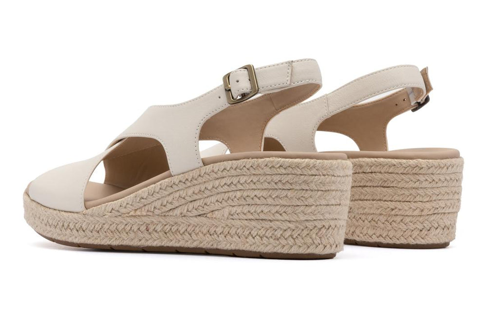 Riviera Cross Off White Leather | Women ABEO Footwear Sandals