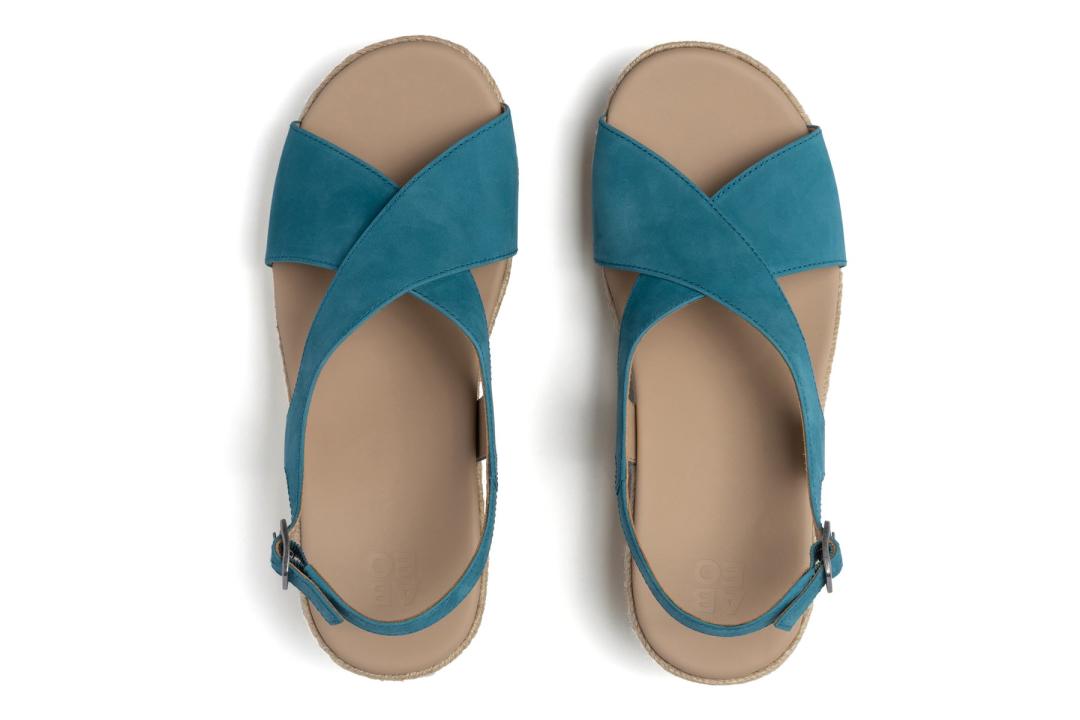 Riviera Cross Teal Leather | Women ABEO Footwear Sandals