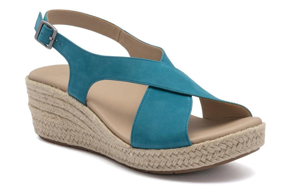 Riviera Cross Teal Leather | Women ABEO Footwear Sandals