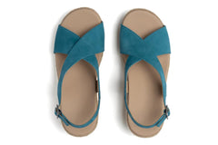 Riviera Cross Teal Leather | Women ABEO Footwear Sandals