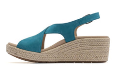 Riviera Cross Teal Leather | Women ABEO Footwear Sandals