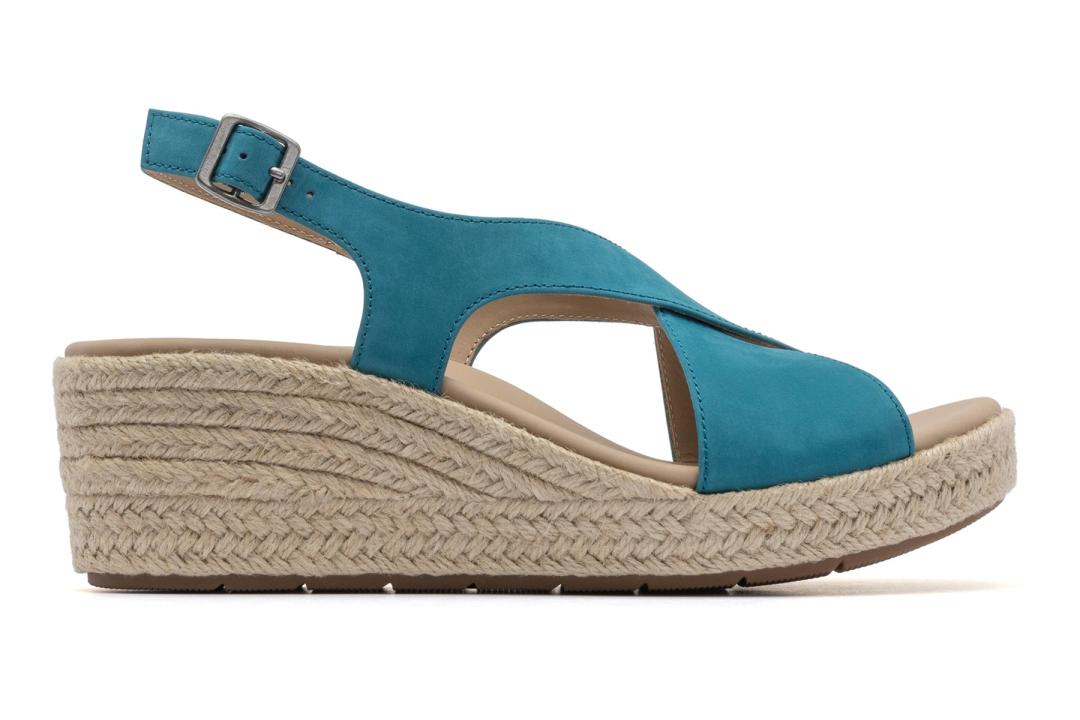 Riviera Cross Teal Leather | Women ABEO Footwear Sandals