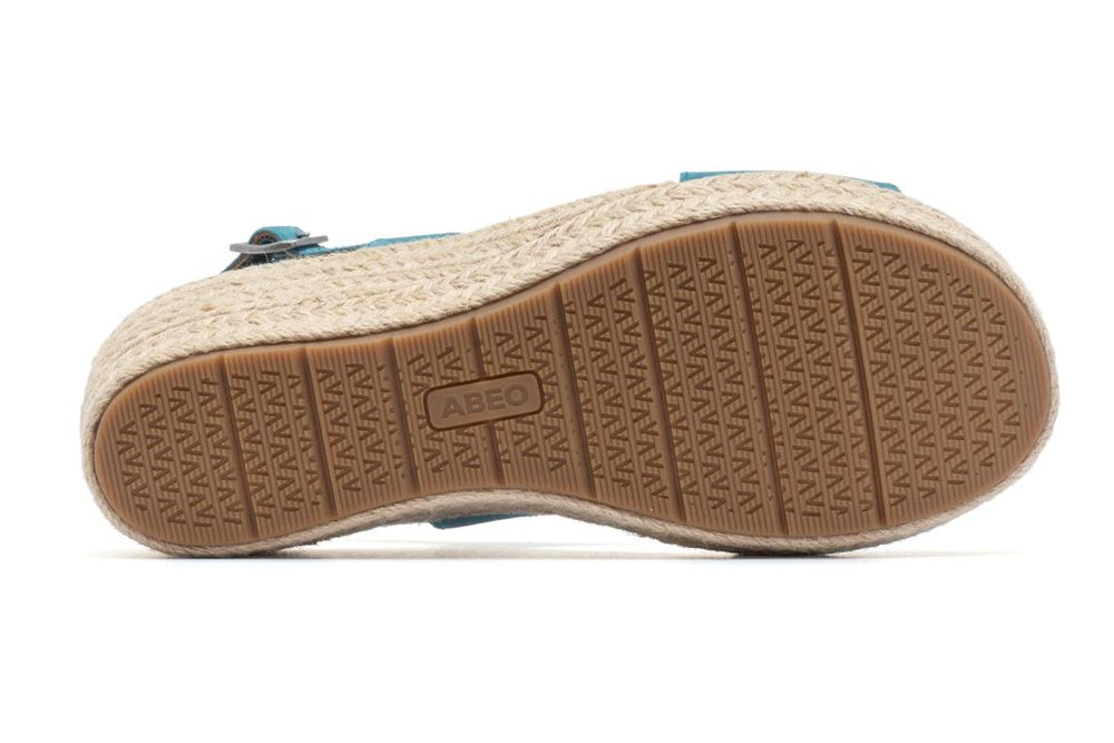 Riviera Cross Teal Leather | Women ABEO Footwear Sandals