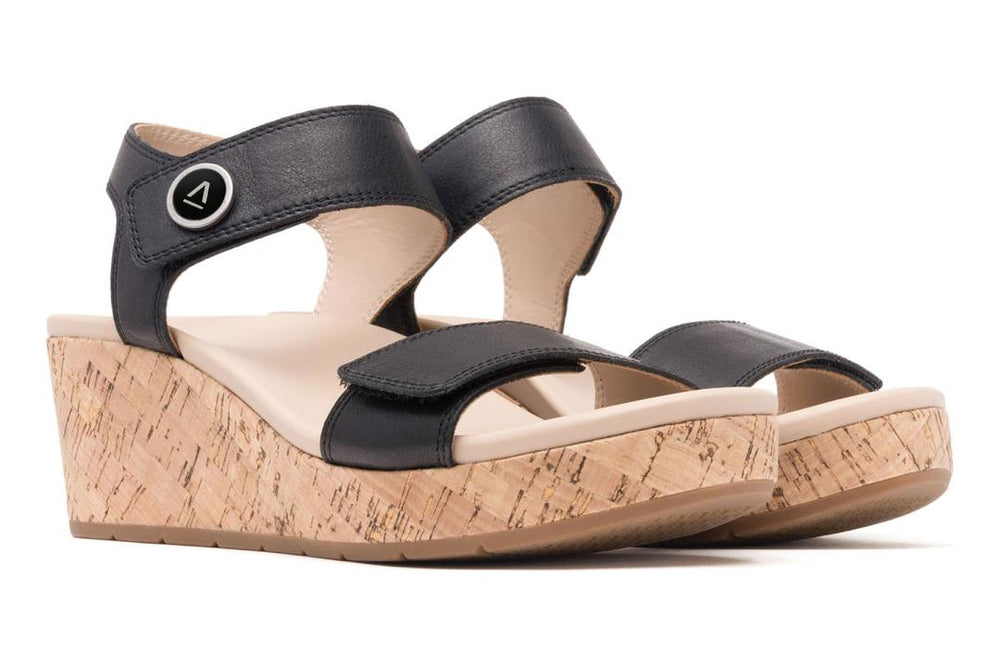 Riviera Strap Sandal Black | Women ABEO Footwear Sandals
