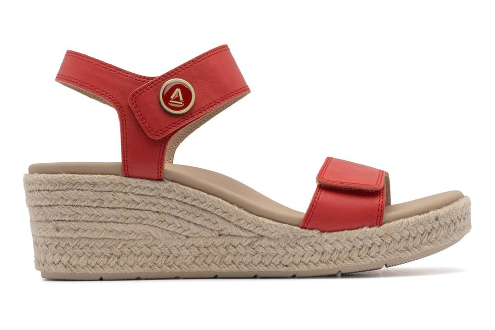 Riviera Strap Sandal Red | Women ABEO Footwear Sandals