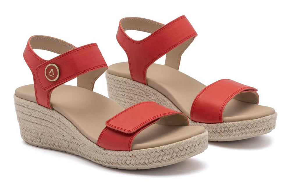 Riviera Strap Sandal Red | Women ABEO Footwear Sandals