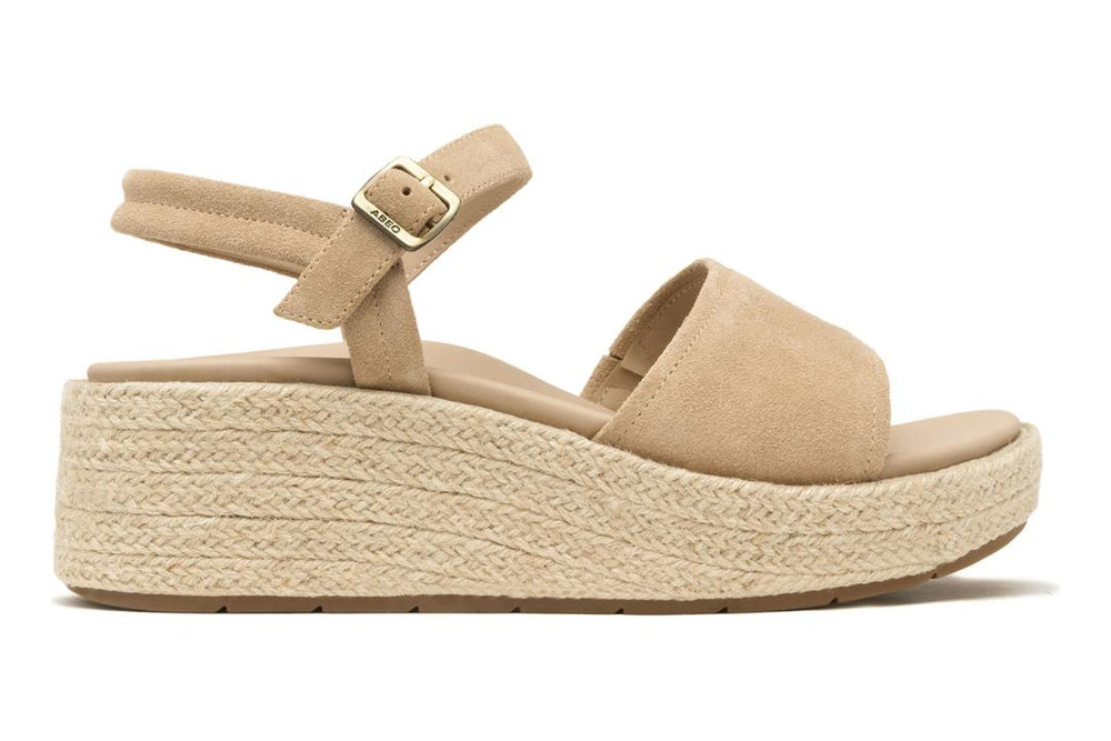 Solstice Buckle Sandal Cuban Sand Suede | Women ABEO Footwear Sandals