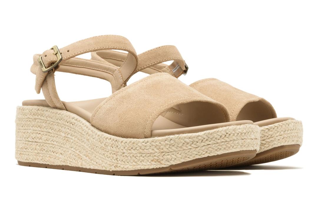Solstice Buckle Sandal Cuban Sand Suede | Women ABEO Footwear Sandals