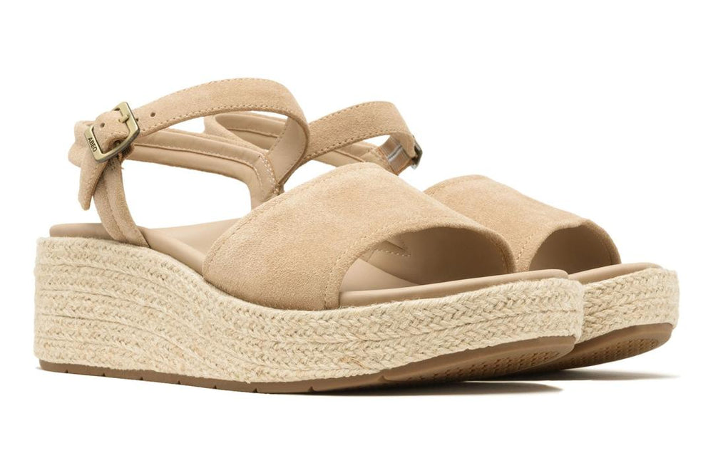 Solstice Buckle Sandal Cuban Sand Suede | Women ABEO Footwear Sandals