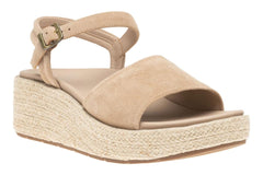 Solstice Buckle Sandal Cuban Sand Suede | Women ABEO Footwear Sandals