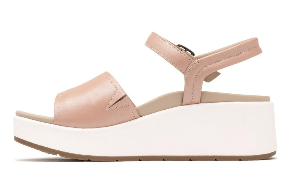 Solstice Buckle Sandal Rose Gold Leather | Women ABEO Footwear Sandals