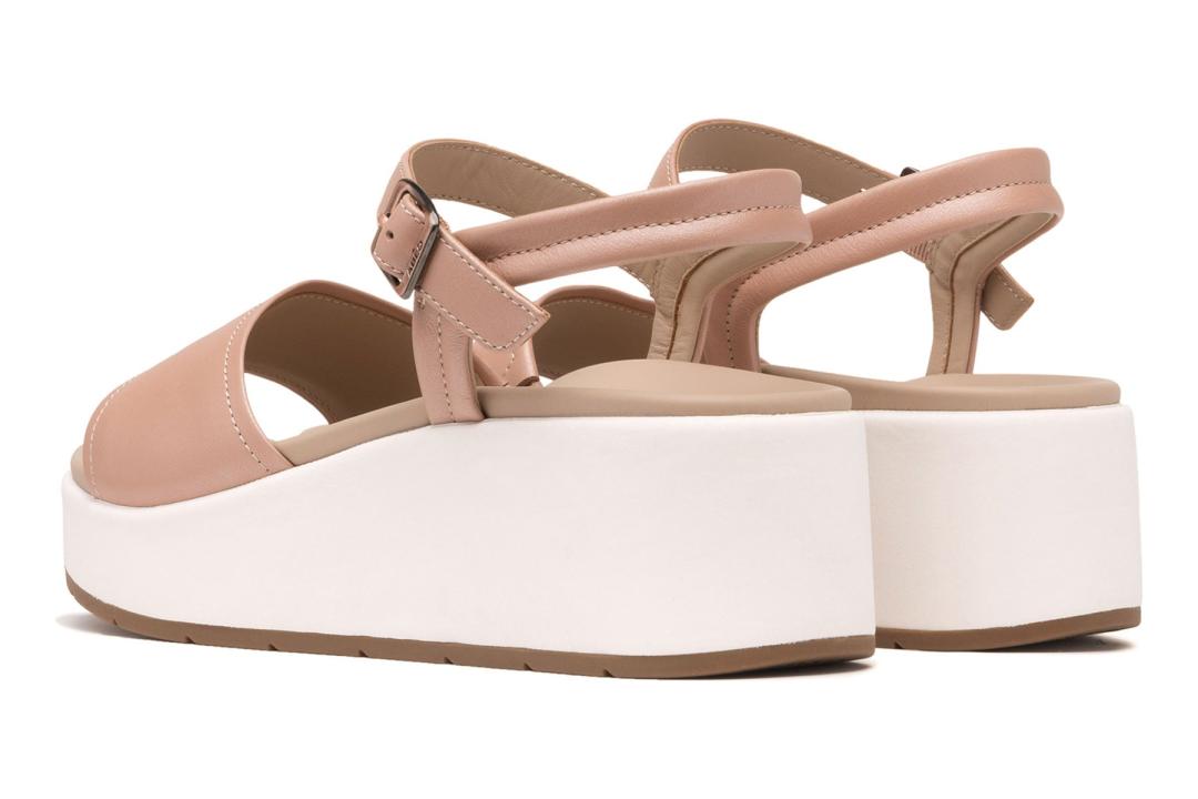 Solstice Buckle Sandal Rose Gold Leather | Women ABEO Footwear Sandals