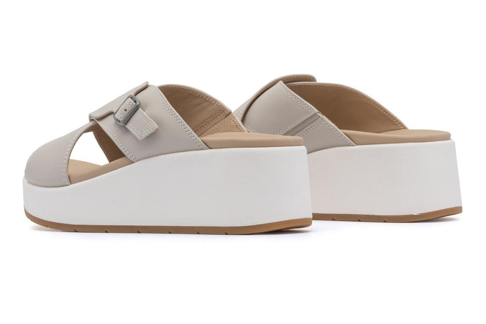 Solstice Cross Slide Beige | Women ABEO Footwear Sandals