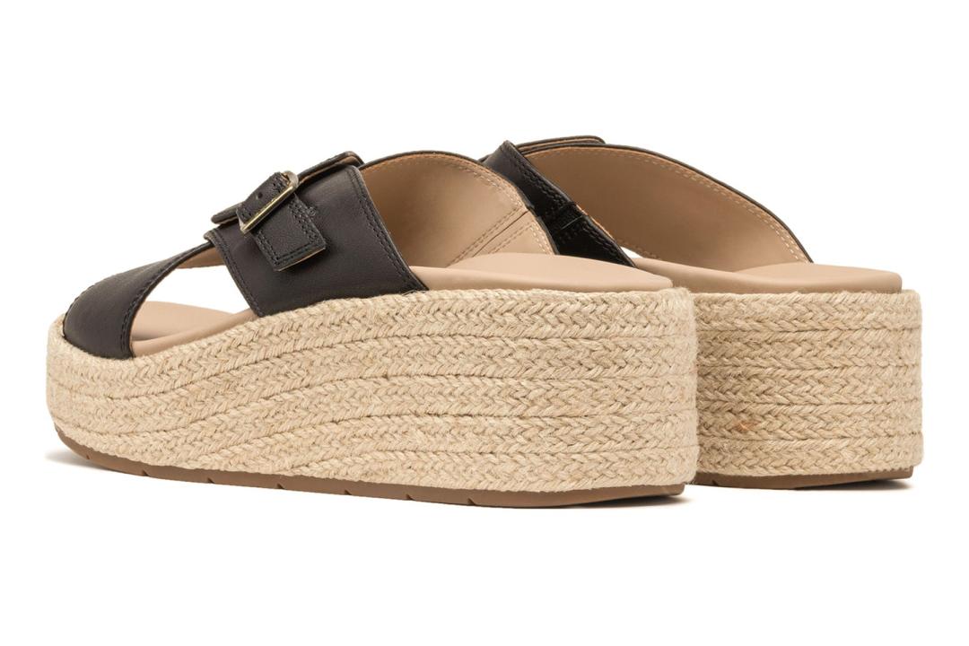 Solstice Cross Slide Black | Women ABEO Footwear Sandals