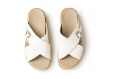 Solstice Cross Slide Coconut Milk | Women ABEO Footwear Sandals