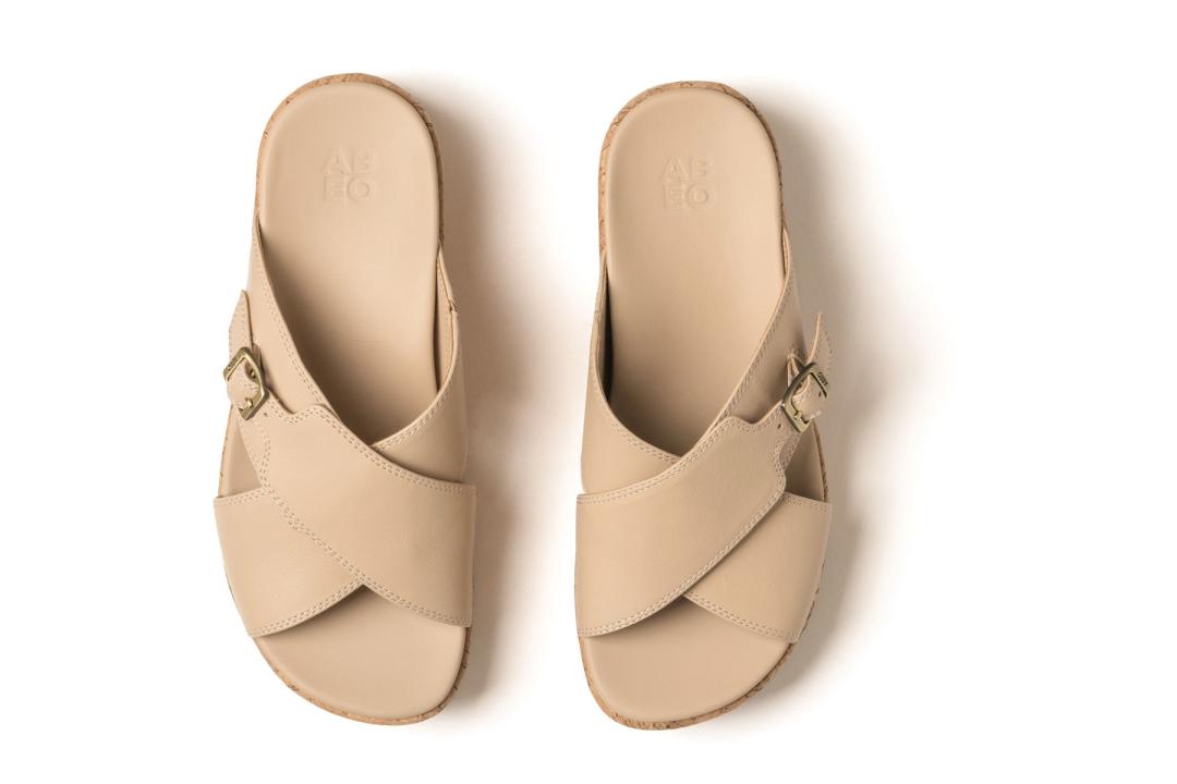 Solstice Cross Slide Cuban Sand | Women ABEO Footwear Sandals