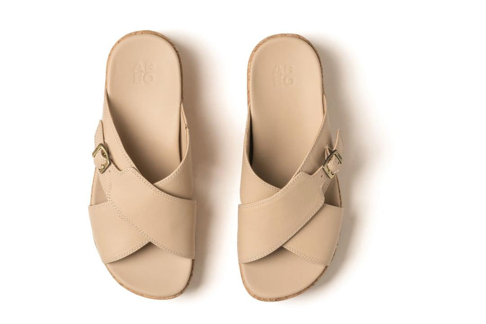 Solstice Cross Slide Cuban Sand | Women ABEO Footwear Sandals