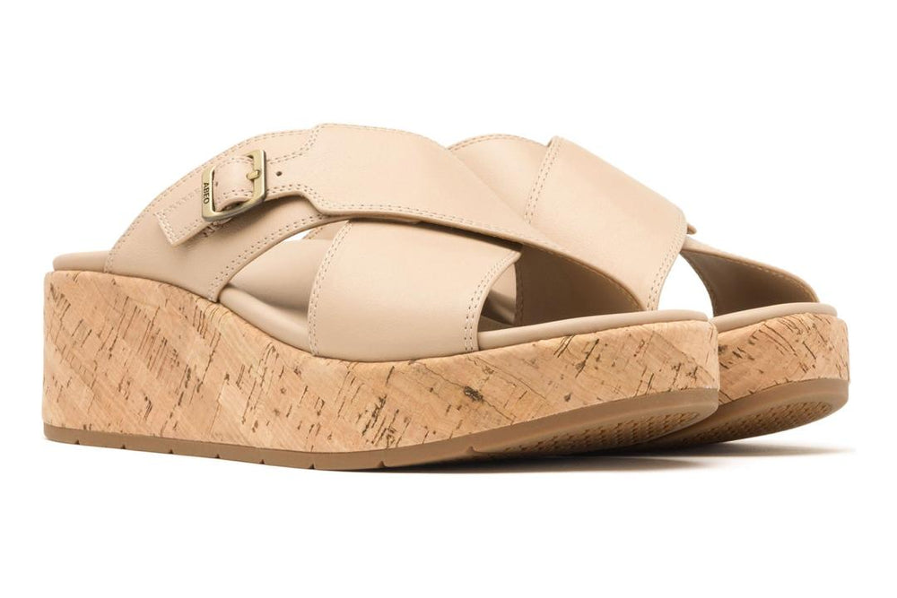 Solstice Cross Slide Cuban Sand | Women ABEO Footwear Sandals