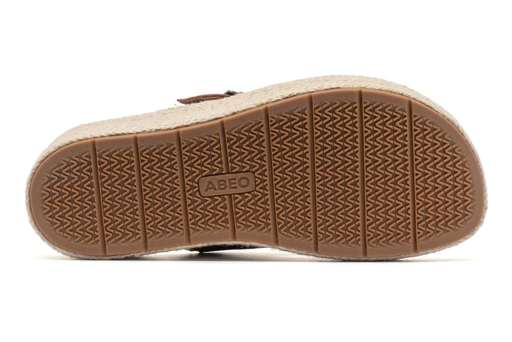 Solstice Cross Slide Dark Tan | Women ABEO Footwear Sandals